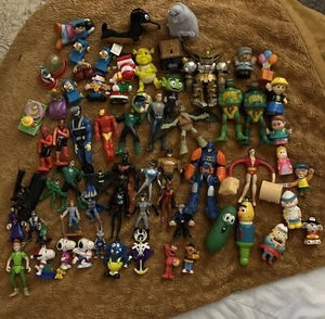 A Collection Of Vintage, Fast Food, Meal  Toys, Batman, Snoopy ￼ ￼ Shrek Elmo - Picture 1 of 9