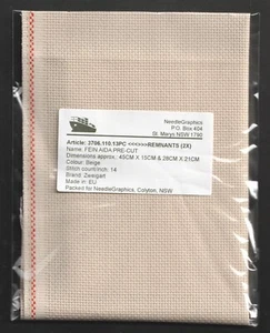 FEIN AIDA REMNANT - BEIGE - 45 X 15 & 28 X 21 CMS - 14CNT - 3760.1109.13PC - 466 - Picture 1 of 1