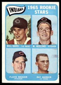 1965 Topps #546 Rookie Stars Davis/Hedlund/Weaver RC Cleveland Indians Low Grade - Picture 1 of 2