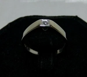 Everwed 10K-P Yellow Gold Solitaire .07 Diamond Wedding Engagement Ring Sz 6.25 - Picture 1 of 12