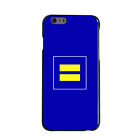 Hard Case Cover for iPhone / Samsung Galaxy Blue Yellow Equality Symbol