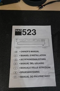 NAD Multiple Compact Disc Player 523 User's Manual - Picture 1 of 2