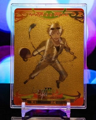 Satoru Gojo V2 Jujutsu Kaisen Premium Gold Metallic Foil Textured Anime Card - Image 1 of 2