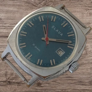 🔹 Serviced Working Vintage Slava Watch Soviet USSR Timepiece Rare Collectible - Picture 1 of 10
