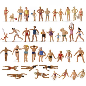 Figuras Evemodel 40 piezas escala HO 1:87 gente nadadora visitantes junto al mar P8720 - Imagen 1 de 9
