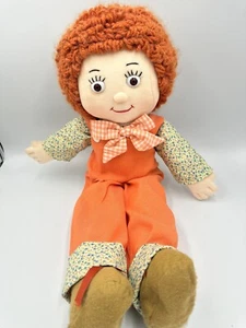 Vintage Handmade Doll Rag Doll Cloth Doll Retro 70s Girl 21" Tall Kitschy Decor - Picture 1 of 13