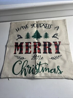 17/17” Red Plaid  Have YourSelf A Merry Little Christmas Pillow Case Zippered - Image 1 of 4