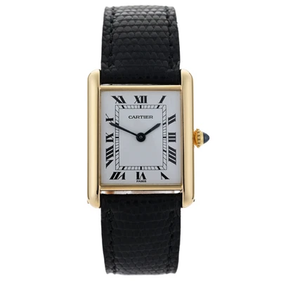 Cartier Tank Louis Large "Paris" White Dial 23mm 18k Solid Gold Watch + Box - Image 1 of 4