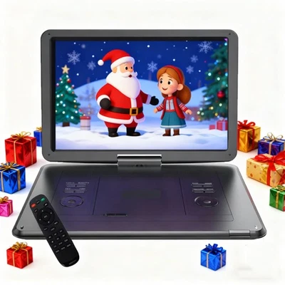 17,5" Tragbarer DVD-Player mit 15,6" HD-Schwenkdisplay 6h Akkulaufzeit Zonenfri - Bild 1 von 4