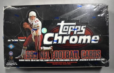 1999 Topps Chrome NFL Football Factory Sealed Wax Box Hobby Edition 24 Packs - Image 1 of 2
