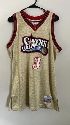 Camiseta Mitchell & Ness Allen Iverson Oficial Philadelphia 76ers Para Hombre Talla 44 L Foto 1 de 4