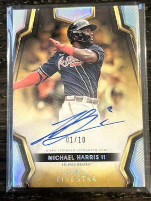 2024 Topps Five Star #FSA-MH Michael Harris II Auto Gold Autograph #1/10 Signed - Image 1 of 2