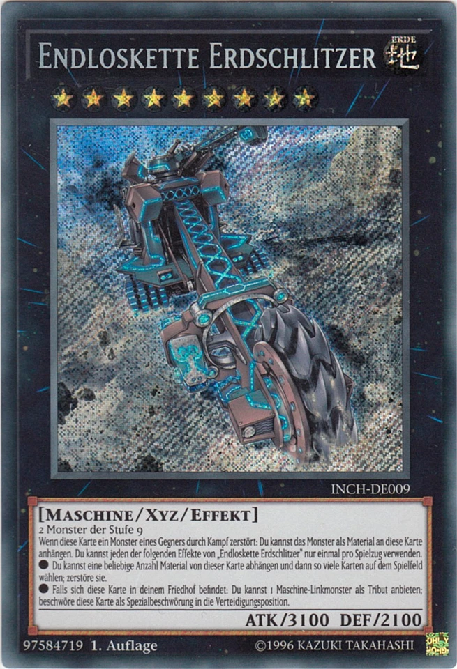 YU-GI-OH, ENDLOSKETTE ERDSCHLITZER, SCR, INCH-DE009, 1. Auflage, TOP - Bild 1 von 1