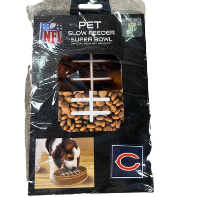 Mascotas Primeros Perros NFL Chicago Bears Equipo Oficial Mascotas Alimentador Lento Super Bowl Nuevo con Caja Foto 1 de 4
