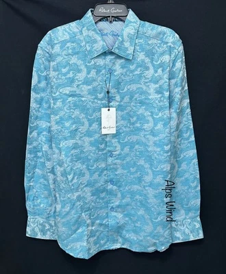 ROBERT GRAHAM Poseidon Linen & Cotton Jacquard Button-Up Shirt SZ.XL NWT$198 - Image 1 of 4