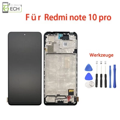 Für Xiaomi Redmi Note 10 Pro 4G LCD Display mit Rahmen M2101K6G  Touchscreen... - Bild 1 von 4