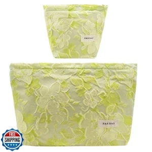 getto 2 Pezzi Sacchetti Trucco, Grande Borsa Cosmetica Viaggio Borsa Toilette Organizer fo - Foto 1 di 5