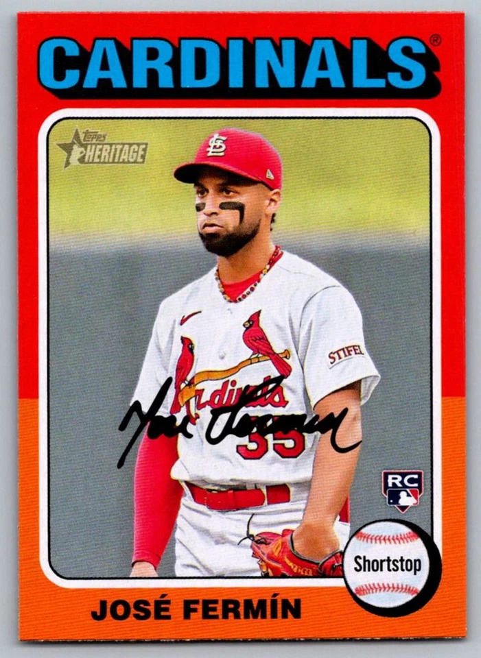 2024 Topps Heritage José Fermín Rookie St. Louis Cardinals #322 - Image 1 of 2