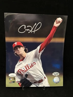 Cole Hamels Signed Auto 8x10 Photo Autographed JSA COA Phillies Rangers Cubs - Image 1 of 4