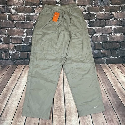 Vintage Nike Track Pants BOYS Youth XL Brown Lined Windbreaker Y2K Silver Tag - Image 1 of 4