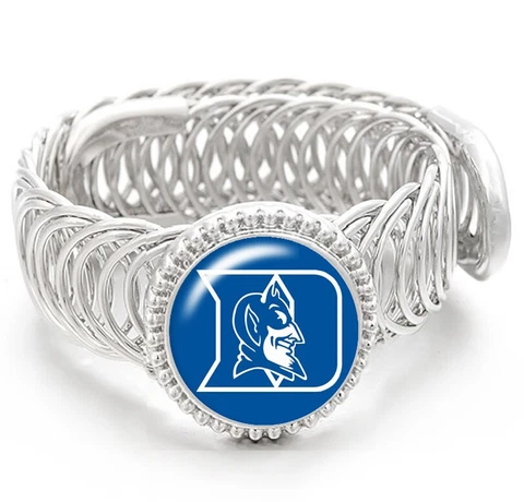 Blue Devils Mens Silver Adjustable Chain Bracelet Jewelry University D11 Cover