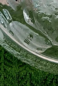 SIGNIERT nummeriert Frosch & Seerose handgeätzt schwedische Kristallschale Matten Jonasson - Bild 1 von 18