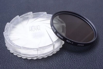 ✅ HOYA NEUTRAL DENSITY ND4X 55MM FILTER GENUINE LENS OR CAMERA W/ KEEPER 111-3 - Image 1 of 2