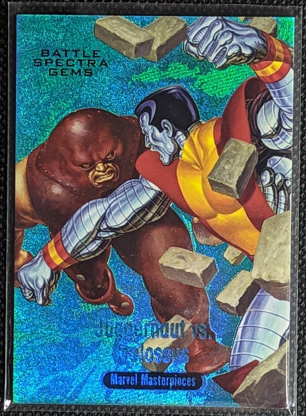 2016 Marvel Masterpieces Battle Spectra Gems BS-1 Juggernaut Vs Colossus #41/99
