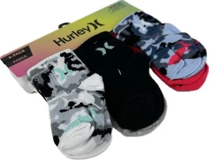 Hurley Baby 6 Stück mehrfarbig Knöchel Polyester Strick Kissen Logo Socken Set 6-12 Monate - Bild 1 von 2