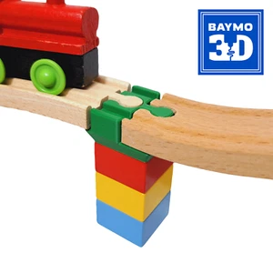 Train Track Adaptor - Connect Duplo To Wooden Track - Bridge Support Connector - Picture 1 of 9