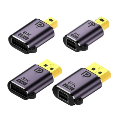 Display Port/Mini DP 1.4 Male to Mini DP/DP Female 8K 60hz Adapter UHD for Video - Image 1 of 4