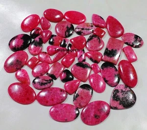 250 Crt Wholesale Lot Top Quality Pink Red Rhodonite Cabochon Gemstone - Picture 1 of 11