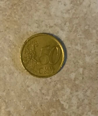 Moneda rara de 50 céntimos de euro España 2000, España Cervantes Foto 1 de 2