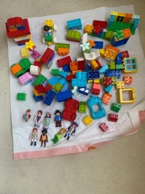 Lego Duplo Bulk Lot Figures, Cars, Bricks, Specialty Pieces , Parts - Clean #1 - Image 1 of 4