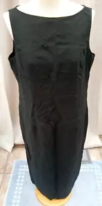 Schwarzes ärmelloses gefüttertes Leinenkleid Größe 16 von M&S - Bild 1 von 5