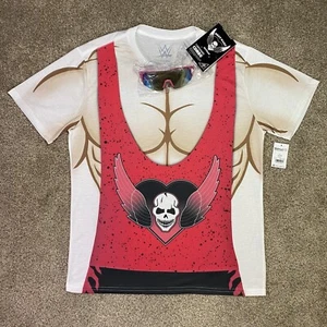 Bret Hitman Hart T-Shirt Mens L Skull Muscle Pink Sunglasses WWE WWF Wrestling - Picture 1 of 20