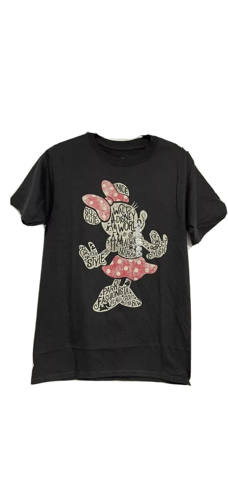 Disney Parks Walt Disney World Minnie Mouse T-Shirt Black Adult Small
