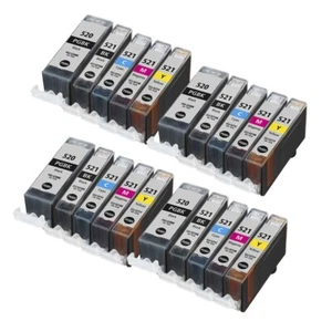 20 Ink Cartridge For Canon iP3600 iP4600 iP4700 MP540 MP550 PGI-520 CLI-521 - Picture 1 of 6