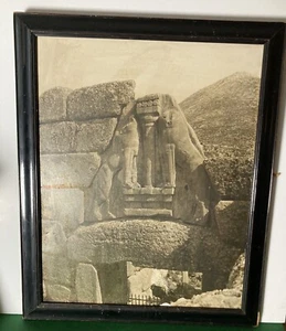 The Gate of the Lions at Mycenae albumen silver print Antique Greek Photograph - Picture 1 of 11