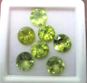  Echte  Peridot 5,35 ct Rund 6 Stück  6 - 5 x 3  mm Naturfarbe - Bild 1 von 3
