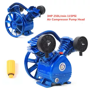 2200W 3HP V-Form Doppelzylinder Kompressor Aggregat Luftkompressor Pumpenkopf DE - Bild 1 von 14