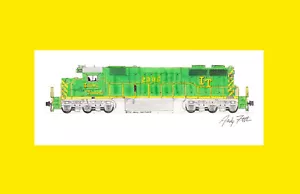 Illinois Terminal SD39 #2306 11"x17" stampa opaca firmata Andy Fletcher - Foto 1 di 1