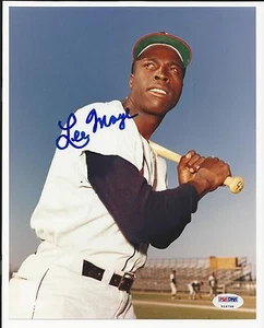 Lee Maye Braves Signed Auto 8x10 Photo PSA/DNA Certified Autograph - Picture 1 of 1