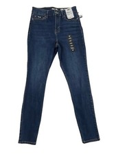DKNY Delancey Womens Blue Denim High Rise Skinny Stretch Jeans 4