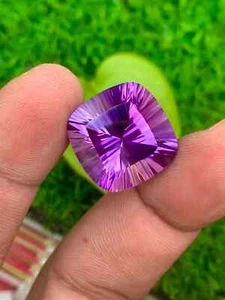 Natural Amethyst Loose Stone For Jewelry, Faceted cushion Amethyst Gemstone,21ct - Picture 1 of 7