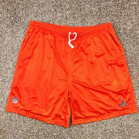 Cleveland Browns Shorts Reebok On Field Orange Authentic Sideline Mens 2XL Cover