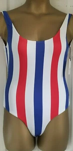 ONIA xl RED WHITE BLUE Swimsuit  - Very slimming - NWT - Picture 1 of 4