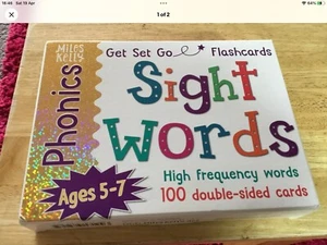 Sight Words Phonics Full Pack of 100Laminated Flash Cards - Picture 1 of 3
