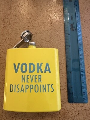 Vodka nunca decepciona matraz acero inoxidable 6oz Foto 1 de 4