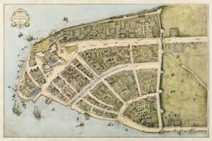 1660s New York City Castello Plan Lower Manhattan Map Wall Art - POSTER 20"x30"
